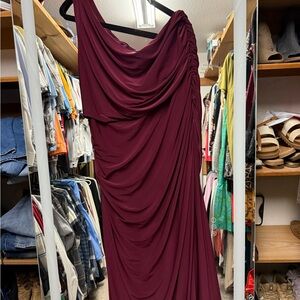 Ruched one shoulder dress for wedding